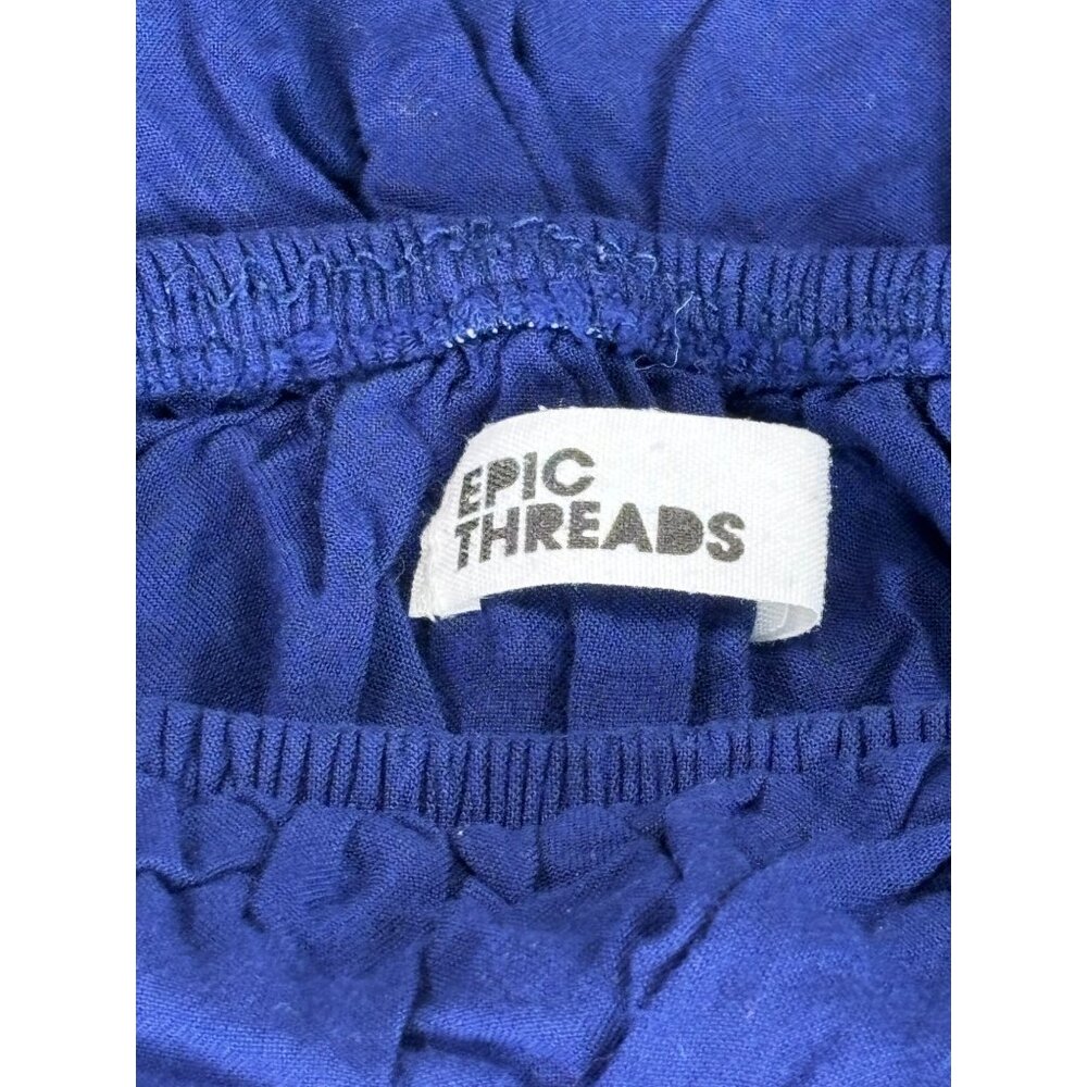 Epic Threads Womens Ruffled Off-Shoulder Blue Top XL - Picture 4 of 7